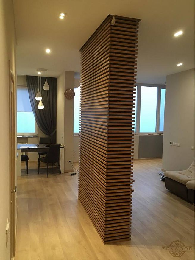 Декор стін горизонтальними рейками - Київ | ZenWood