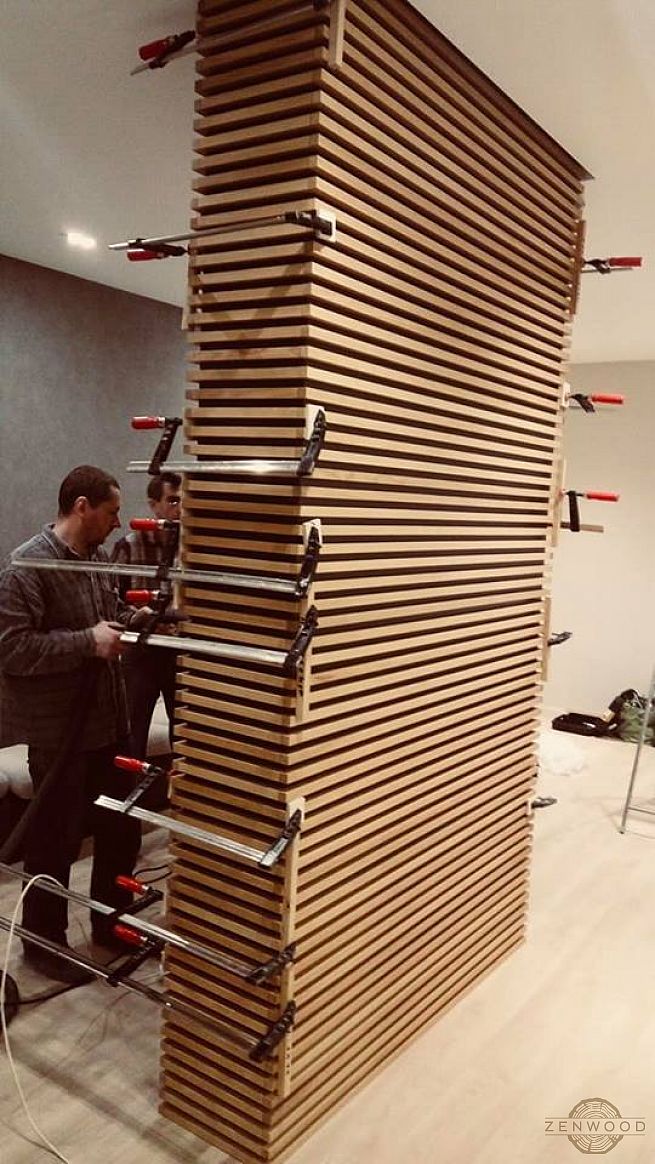 Декор стін горизонтальними рейками - Київ | ZenWood