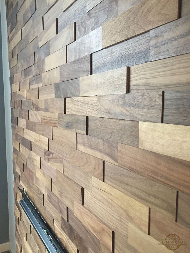 Декор стін з асиметричних дощок - Київ | ZenWood