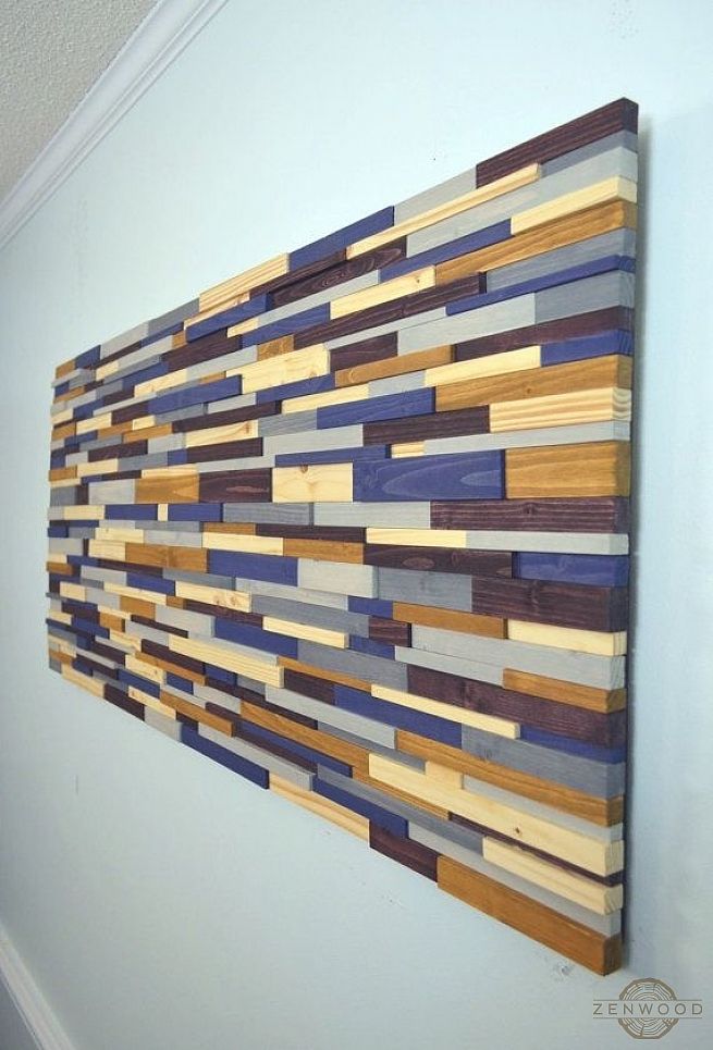 Декор стін з асиметричних дощок - Київ | ZenWood