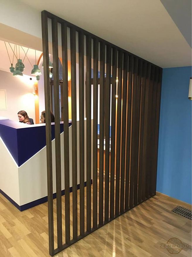 Перегородка зонування вертикальним брусом - Київ | ZenWood