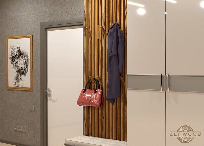 Forte - Вешалка со средними выдвижными крючками - Киев | ZenWood