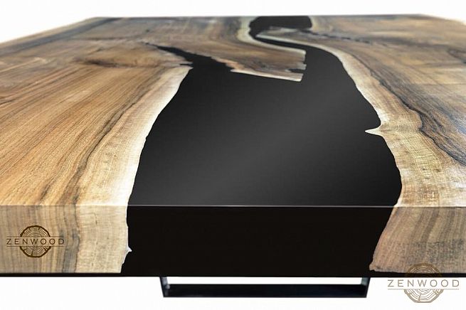 Столи з епоксидної смоли і дерева - Київ | ZenWood