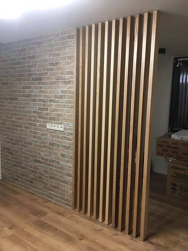 Перегородка зонування вертикальним брусом - Київ | ZenWood