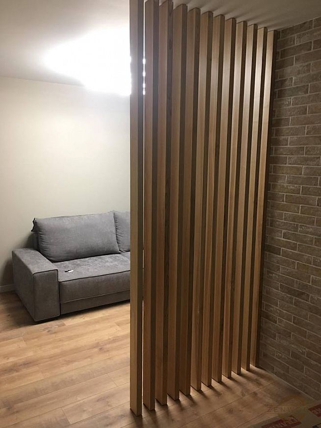 Перегородка зонування вертикальним брусом - Київ | ZenWood