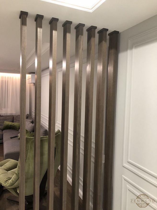 Перегородка зонування вертикальним брусом - Київ | ZenWood