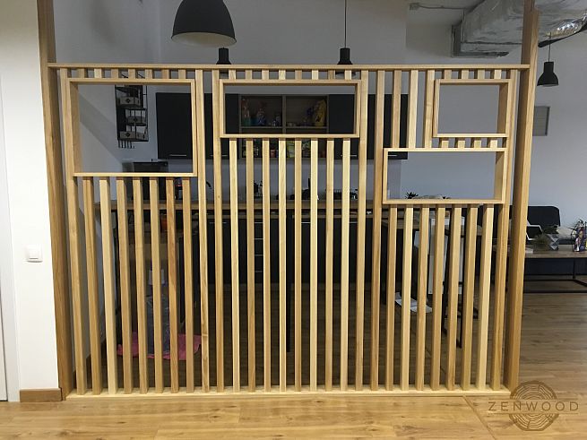 Перегородка зонування з полицями - Київ | ZenWood