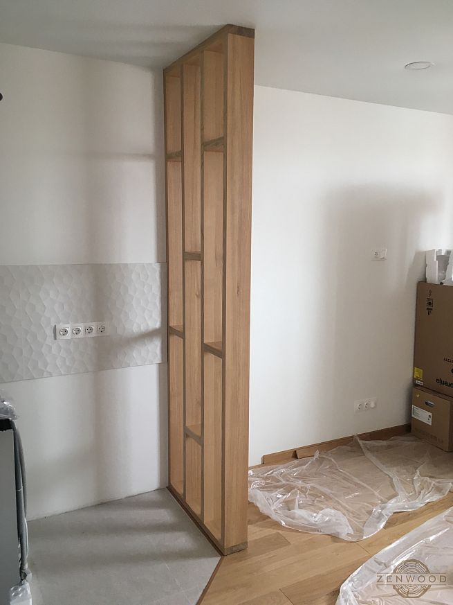 Перегородка зонування з полицями - Київ | ZenWood