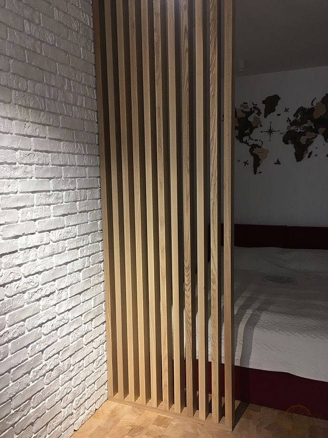 Перегородка зонування вертикальним брусом - Київ | ZenWood