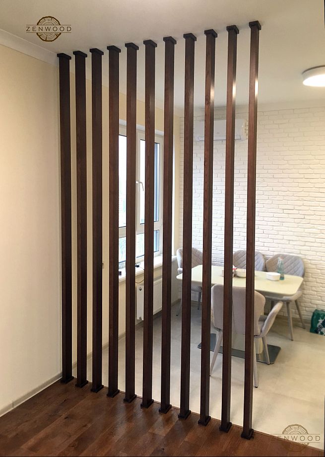 Перегородка зонування вертикальним брусом - Київ | ZenWood