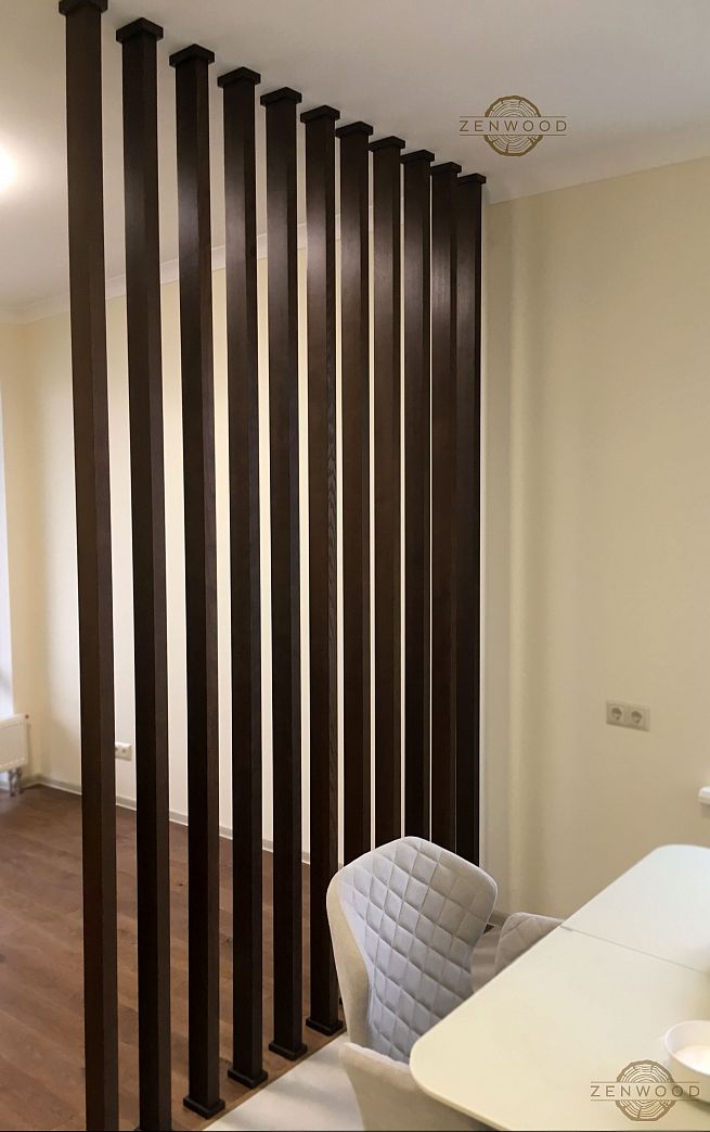 Перегородка зонування вертикальним брусом - Київ | ZenWood