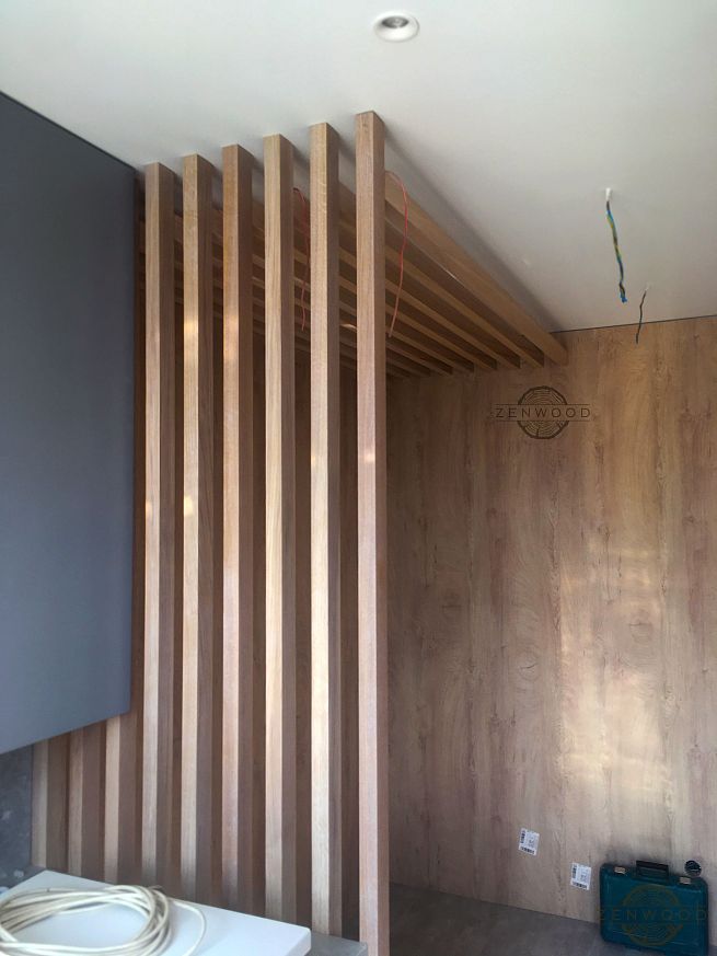 Перегородка зонування вертикальним брусом - Київ | ZenWood