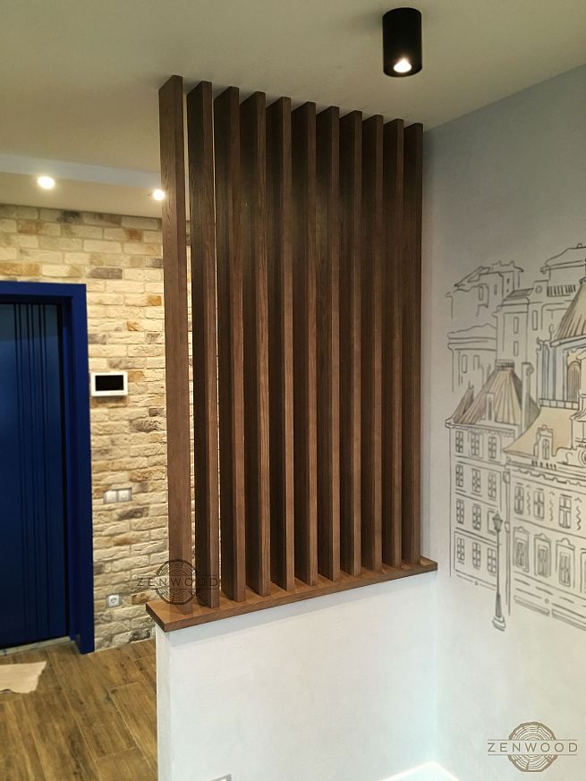 Перегородка зонування вертикальним брусом - Київ | ZenWood