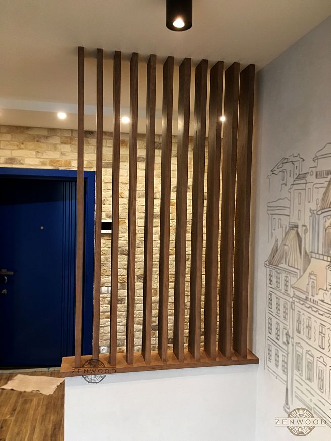 Перегородка зонування вертикальним брусом - Київ | ZenWood