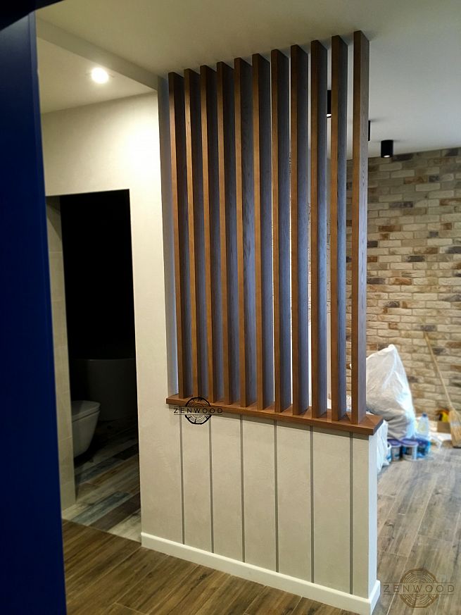 Перегородка зонування вертикальним брусом - Київ | ZenWood