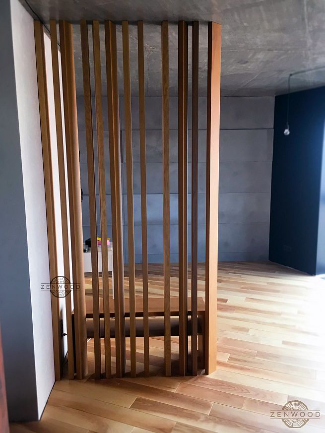 Перегородка зонування вертикальним брусом - Київ | ZenWood