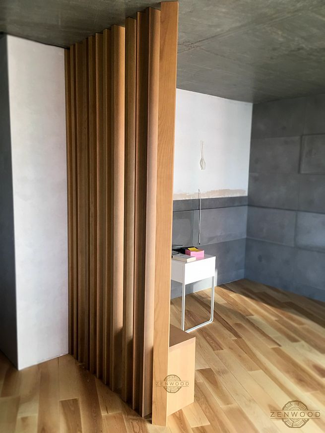 Перегородка зонування вертикальним брусом - Київ | ZenWood