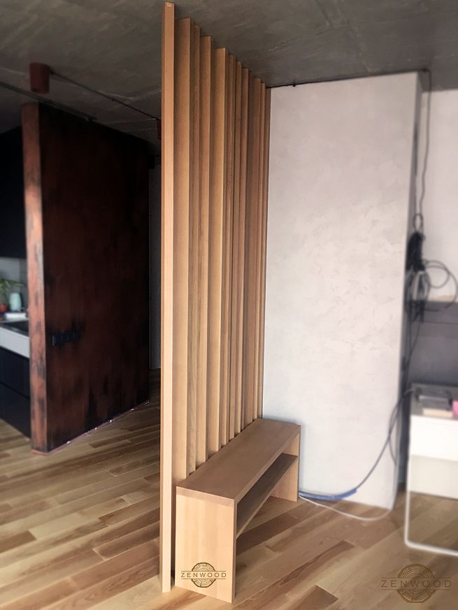 Перегородка зонування вертикальним брусом - Київ | ZenWood