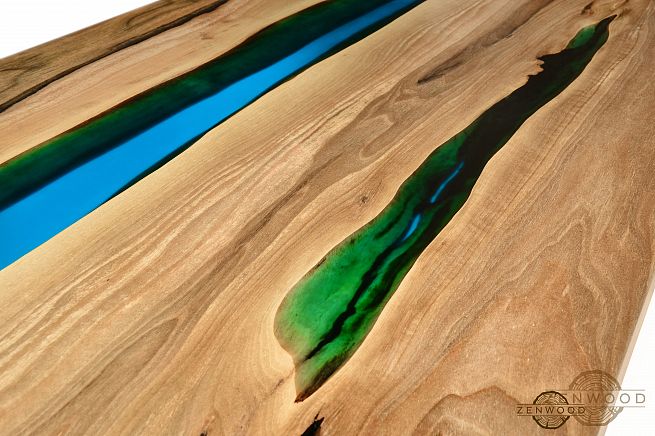 Столи з епоксидної смоли і дерева - Київ | ZenWood