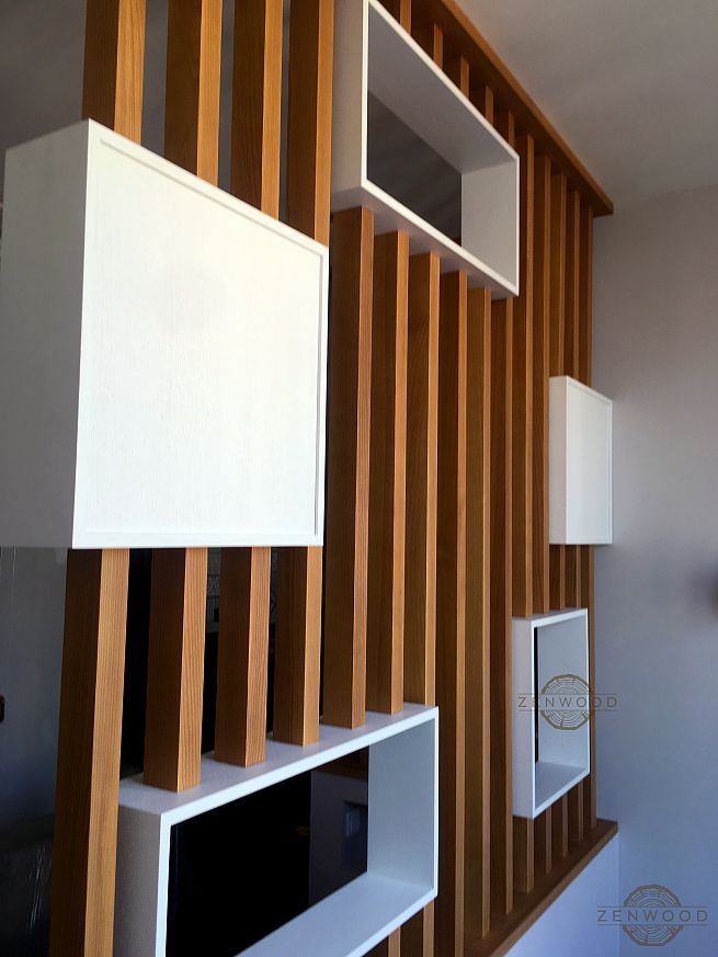 Перегородка зонування з полицями - Київ | ZenWood