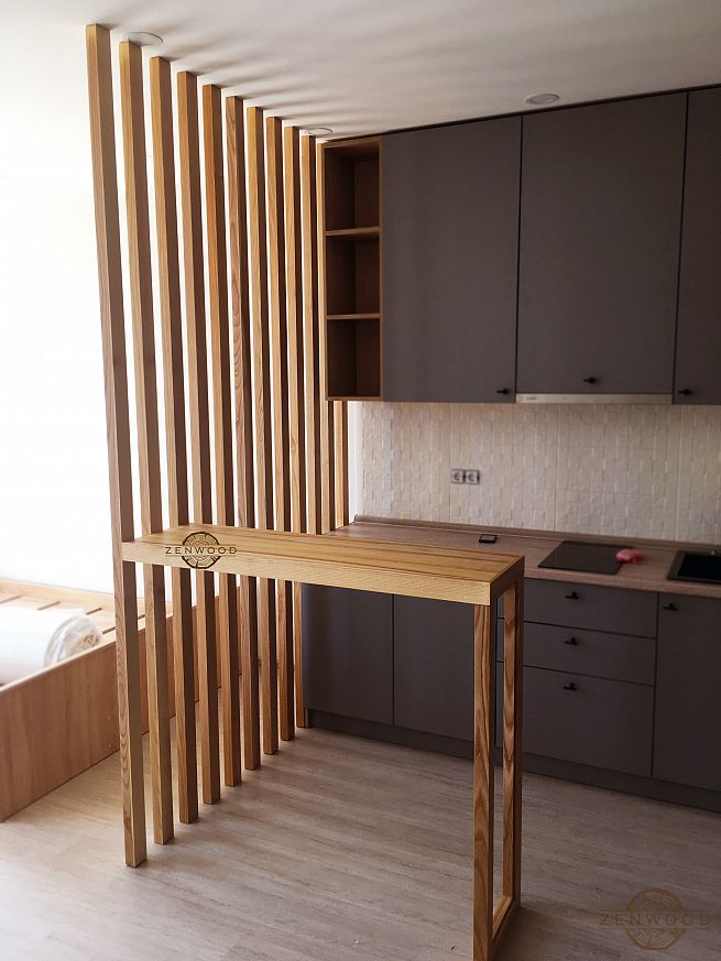 Перегородка зонування вертикальним брусом - Київ | ZenWood