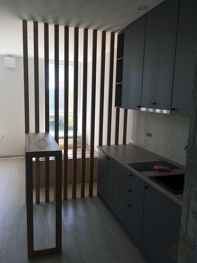 Перегородка зонування вертикальним брусом - Київ | ZenWood