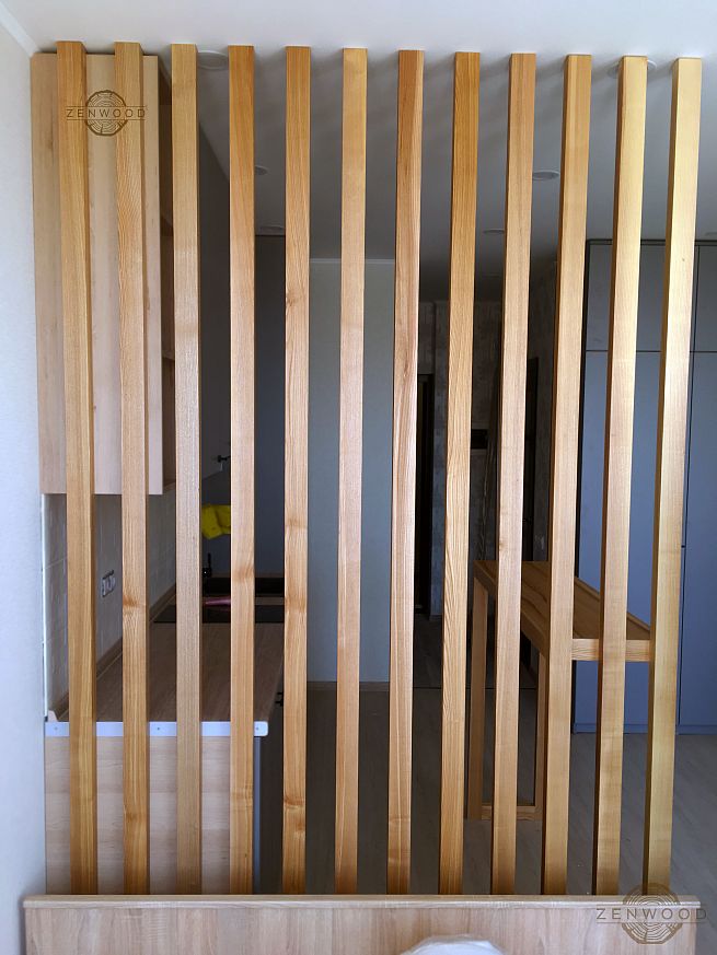 Перегородка зонування вертикальним брусом - Київ | ZenWood