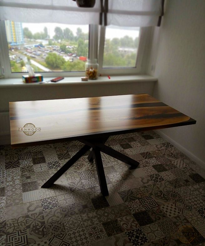Столи з епоксидної смоли і дерева - Київ | ZenWood
