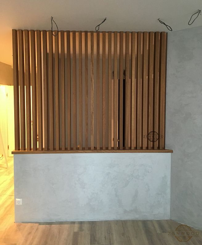 Перегородка зонування вертикальним брусом - Київ | ZenWood