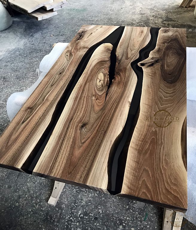 Столи з епоксидної смоли і дерева - Київ | ZenWood