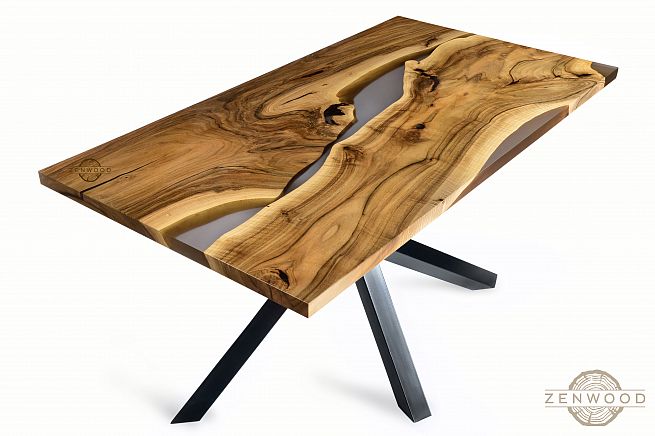 Столи з епоксидної смоли і дерева - Київ | ZenWood