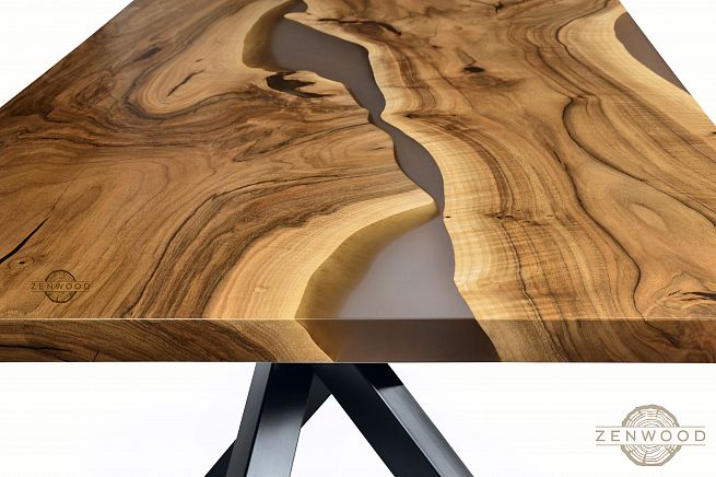 Столи з епоксидної смоли і дерева - Київ | ZenWood