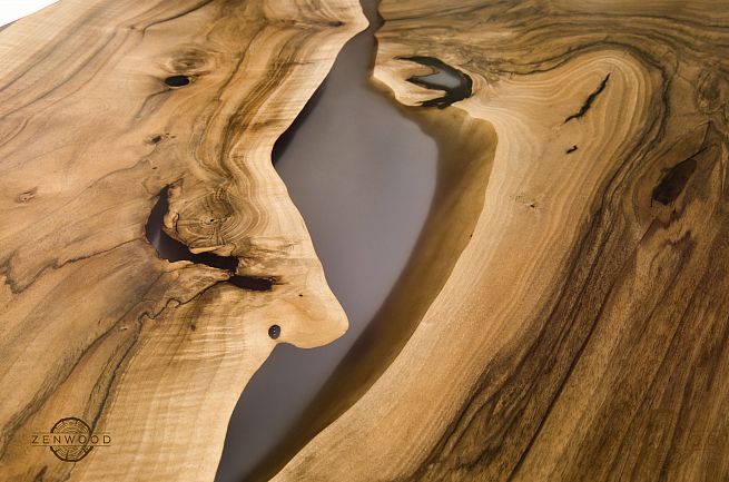 Столи з епоксидної смоли і дерева - Київ | ZenWood