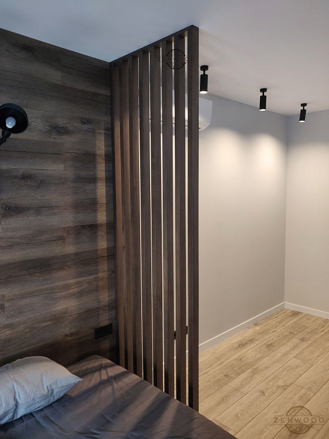 Перегородка зонування вертикальним брусом - Київ | ZenWood