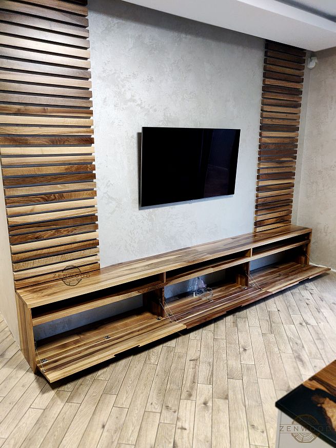 Декор стін горизонтальними рейками - Київ | ZenWood