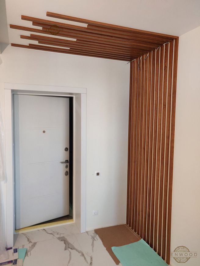 Декор потолка деревянным брусом - Киев | ZenWood