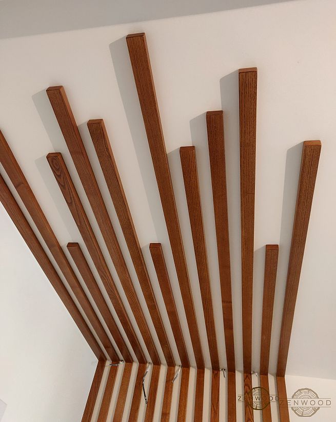 Декор потолка деревянным брусом - Киев | ZenWood