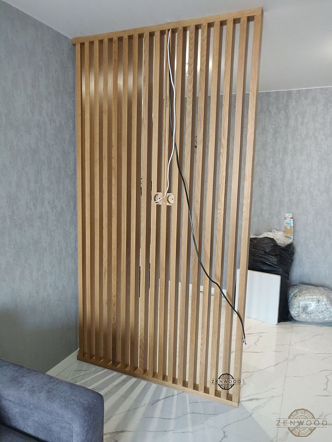 Перегородка зонування вертикальним брусом - Київ | ZenWood