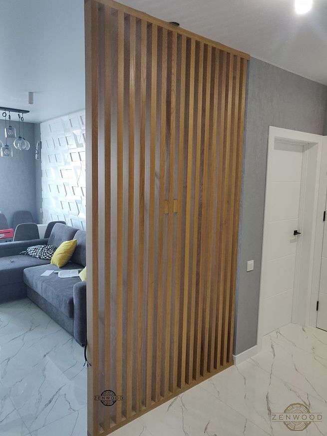 Перегородка зонування вертикальним брусом - Київ | ZenWood