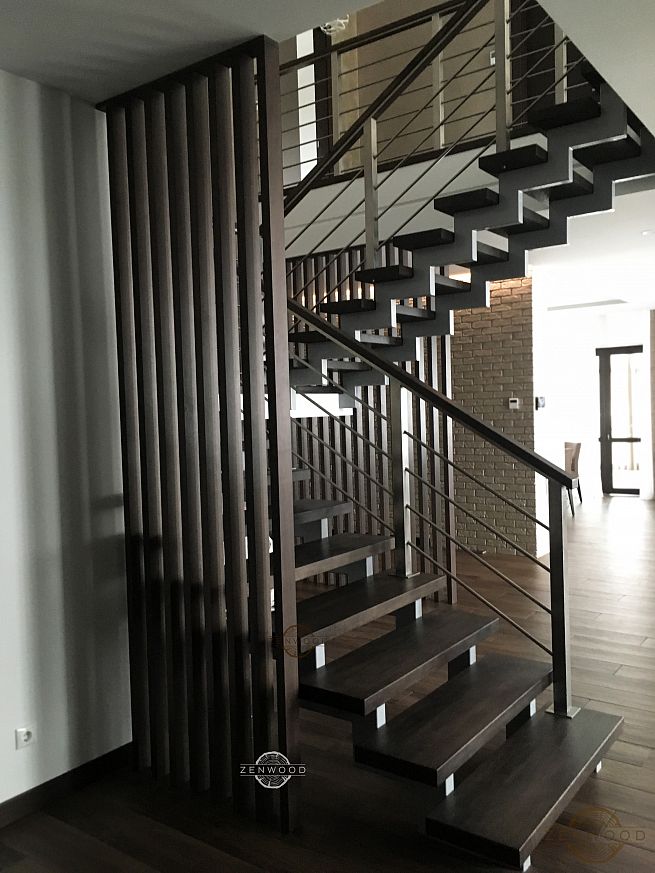 Перегородка зонування вертикальним брусом - Київ | ZenWood