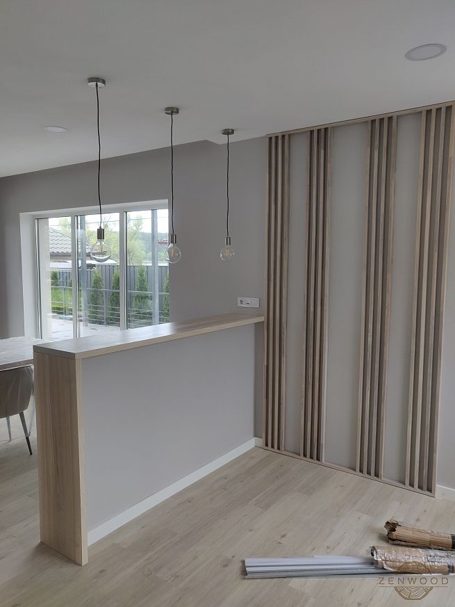 Декор стін вертикальними рейками - Київ | ZenWood