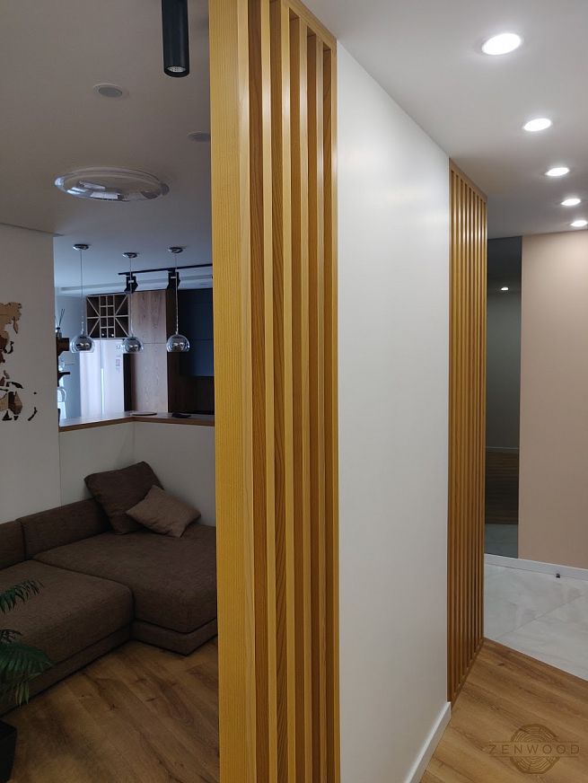 Перегородка зонування вертикальним брусом - Київ | ZenWood