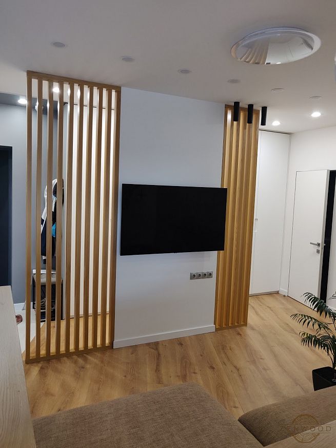 Перегородка зонування вертикальним брусом - Київ | ZenWood