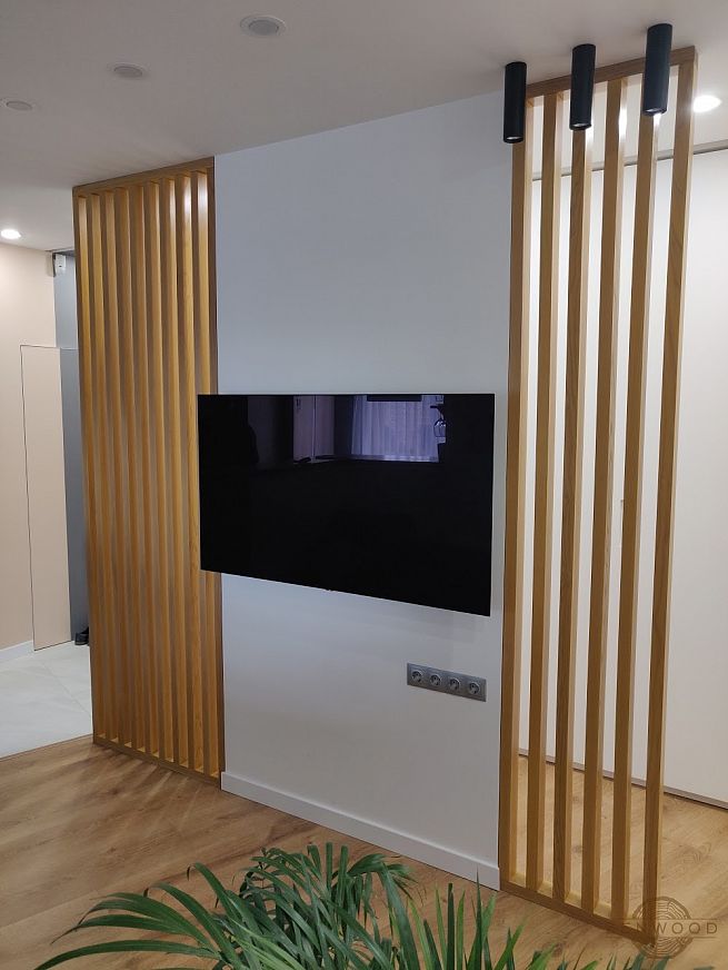 Перегородка зонування вертикальним брусом - Київ | ZenWood