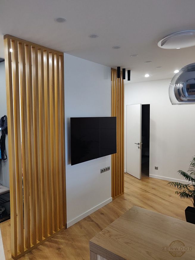 Перегородка зонування вертикальним брусом - Київ | ZenWood