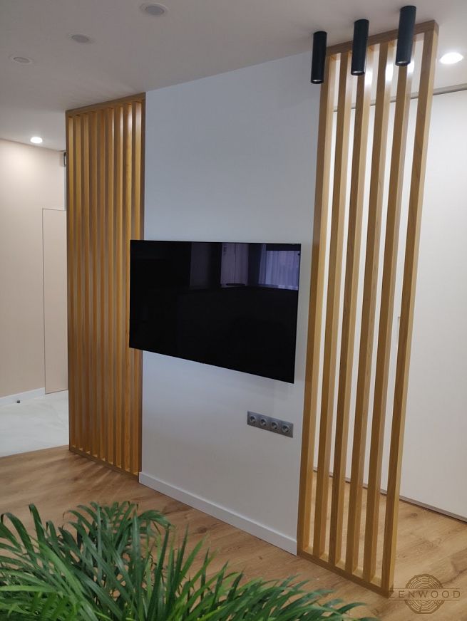 Перегородка зонування вертикальним брусом - Київ | ZenWood