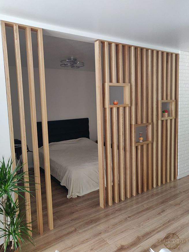 Перегородка зонування з полицями - Київ | ZenWood