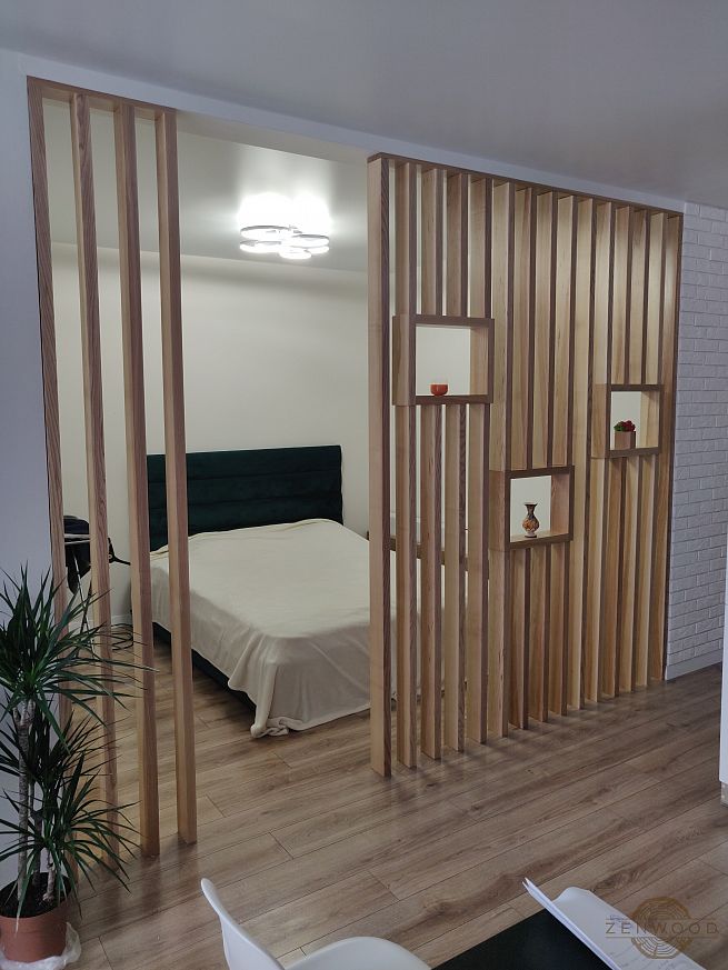 Перегородка зонування з полицями - Київ | ZenWood