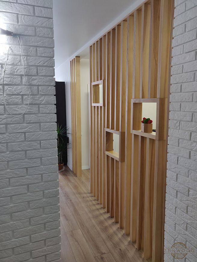 Перегородка зонування з полицями - Київ | ZenWood