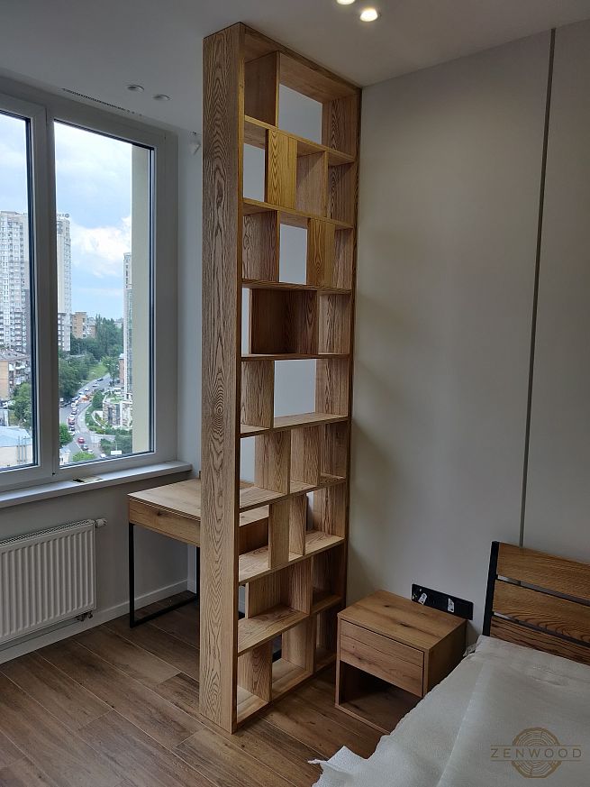 Перегородка зонування з полицями - Київ | ZenWood